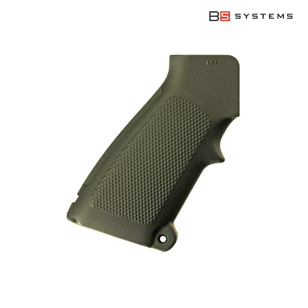 B5 Systems CAR-15 LS2 Grip for AR-15, in OD green, side view