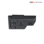 B5 Systems Collapsible Precision Stock Short for AR-15, side profile showing the adjustment controls