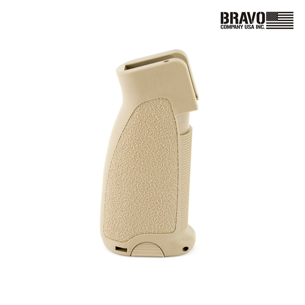 BCM Gunfighter Mod 0 Pistol Grip for AR-15/M4, in Flat Dark Earth, rear three-quarter view