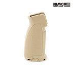 BCM Gunfighter Mod 0 Pistol Grip for AR-15/M4, in Flat Dark Earth, rear three-quarter view
