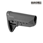 BCM Gunfighter Mod 0 SOPMOD Wide Body Stock for AR-15, in black, angled view