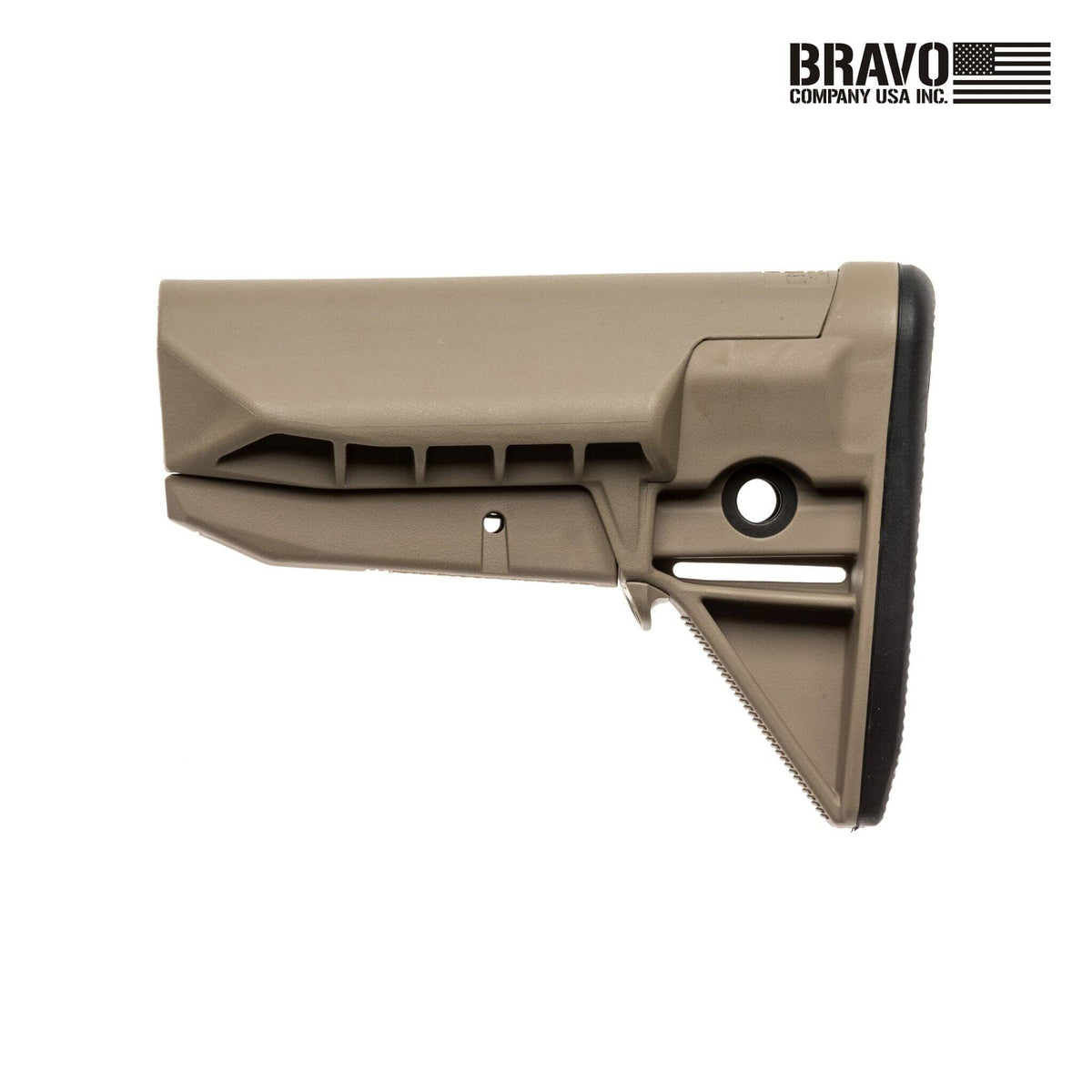 BCM Gunfighter Mod 0 SOPMOD Wide Body Stock for AR-15, in Flat Dark Earth, side profile