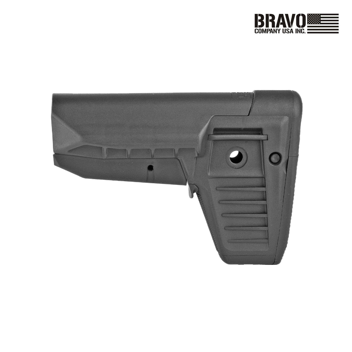 BCM Gunfighter Mod 1 SOPMOD Compartment Stock for AR-15, in black, side profile