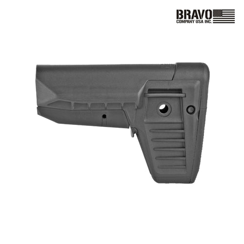 BCM Gunfighter Mod 1 SOPMOD Compartment Stock for AR-15, in black, side profile