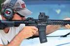 BCM Gunfighter Stock Kit Mod 0 carbine stock kit, in use on a rifle at the range