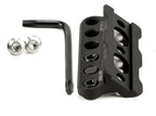 BCM modular scout light mount, aluminium KeyMod light mount, with screws and Allen key, end view