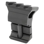 Daniel Defense 1 o'clock offset rail, rear view showing the rail clamp