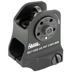 Daniel Defense A1.5 fixed rear sight, rear view showing the aperture and windage drum, 19-064-11002