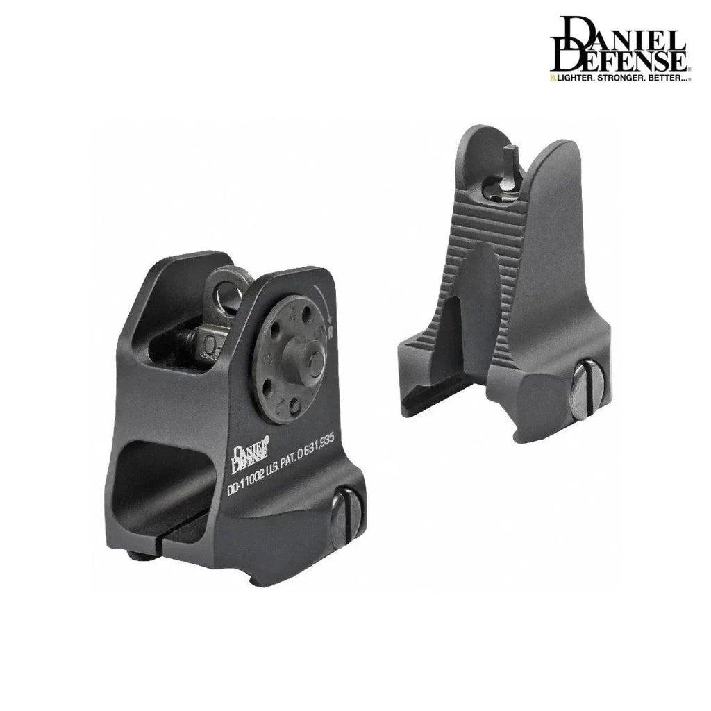 Daniel Defense Rock & Lock AR-15 Iron Sight Set, front and rear sights shown together
