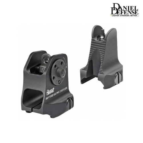 Daniel Defense Rock & Lock AR-15 Iron Sight Set, front and rear sights shown together