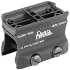 Daniel Defense Micro Mount for Aimpoint Micro, front view with DD logo and clamp screws, 03-045-18025