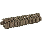 Daniel Defense MK18 RIS II quad rail in FDE at an angle