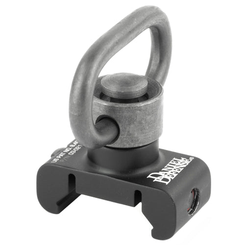 Daniel Defense rail mount QD attachment point with swivel, angled view