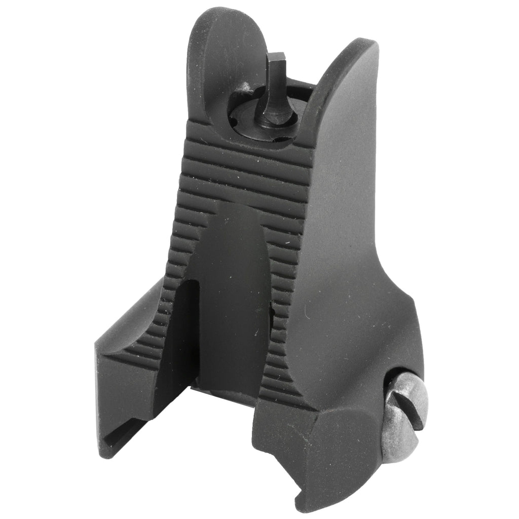 Daniel Defense fixed front sight in side profile showing the post guard and rail clamp
