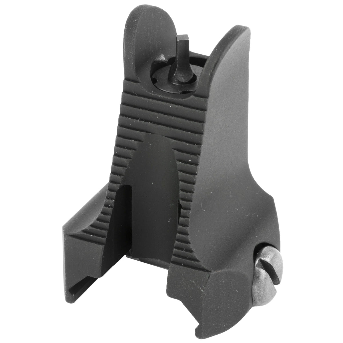 Daniel Defense fixed front sight in side profile showing the post guard and rail clamp