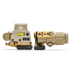 HHS UNITY I system in tan combining an EOTech EXPS3-0 holographic sight with a G33 3x magnifier