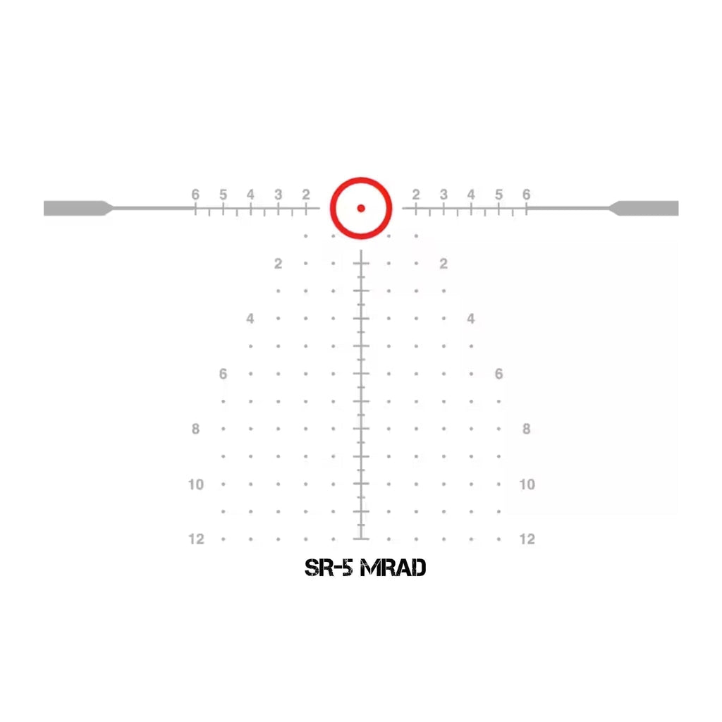 Vudu 1-10x28 SR5 MRAD scope in black, 10.63 in long and 21.3 oz, made in Japan