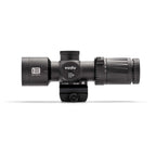 EOTech Vudu 4-12x36 MR5 showing the exposed elevation and windage turrets with 0.1 MRAD clicks