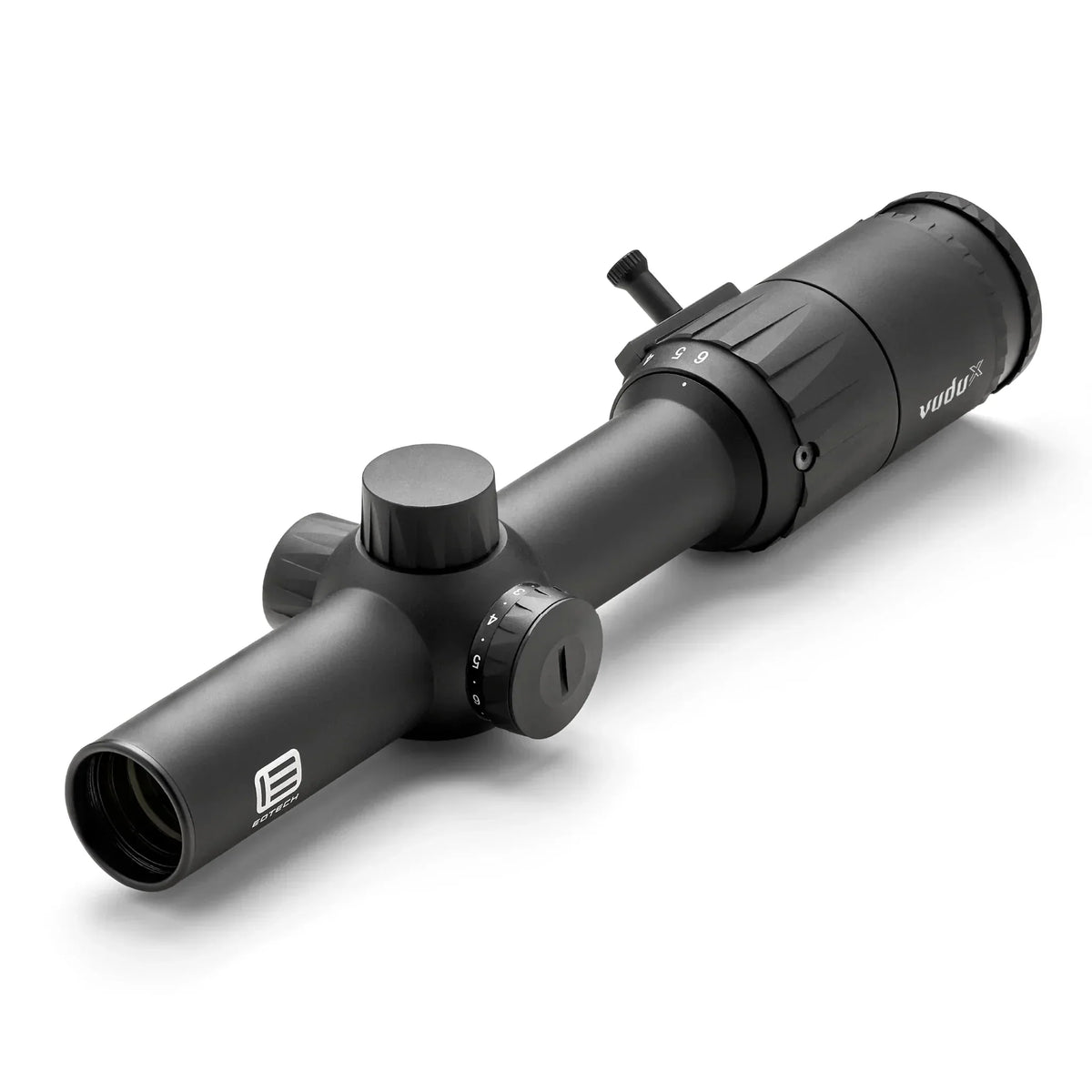 EOTech Vudu X 1-6x24 LPVO rifle scope in black, part number VDX1-6SFBD1