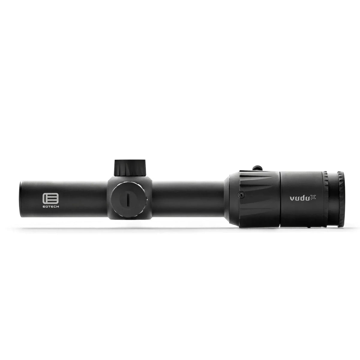 EOTech Vudu X 1-6x24 SFP scope on a 30 mm tube with half-MOA click windage and elevation turrets