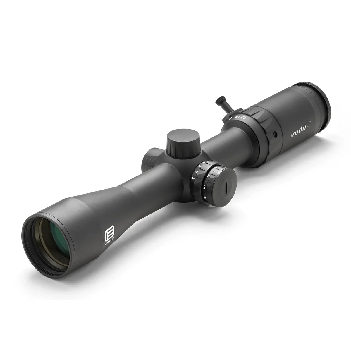 EOTech Vudu X 2-12x40 rifle scope in black, part number VDX2-12SFDP1, with a 40 mm objective