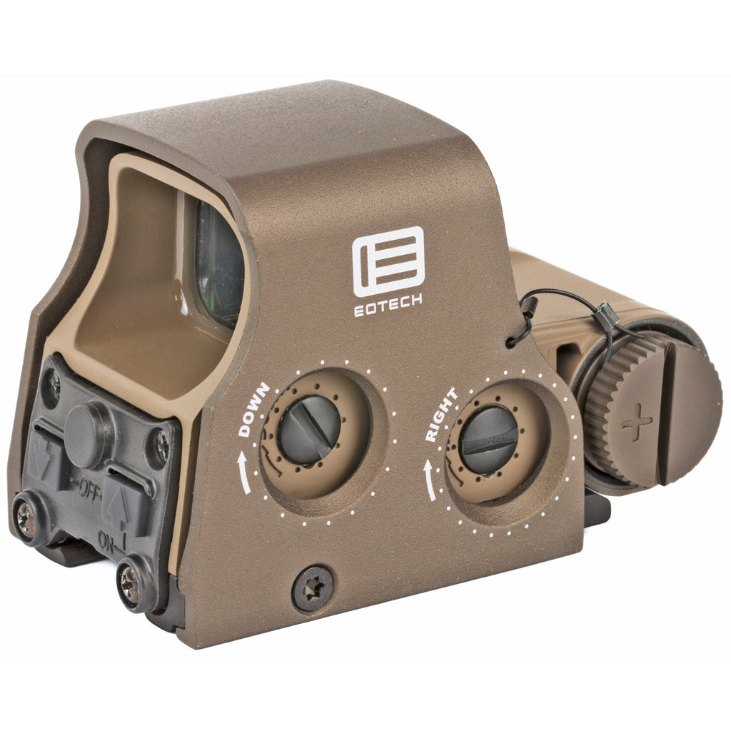 EOTech XPS2-0TAN in tan showing the cross-bolt clamp used on 1in Weaver and Picatinny rails