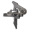 Geissele Super Dynamic 3-Gun SD-3G two-stage AR-15 trigger with flat bow, three-quarter view, 05-166