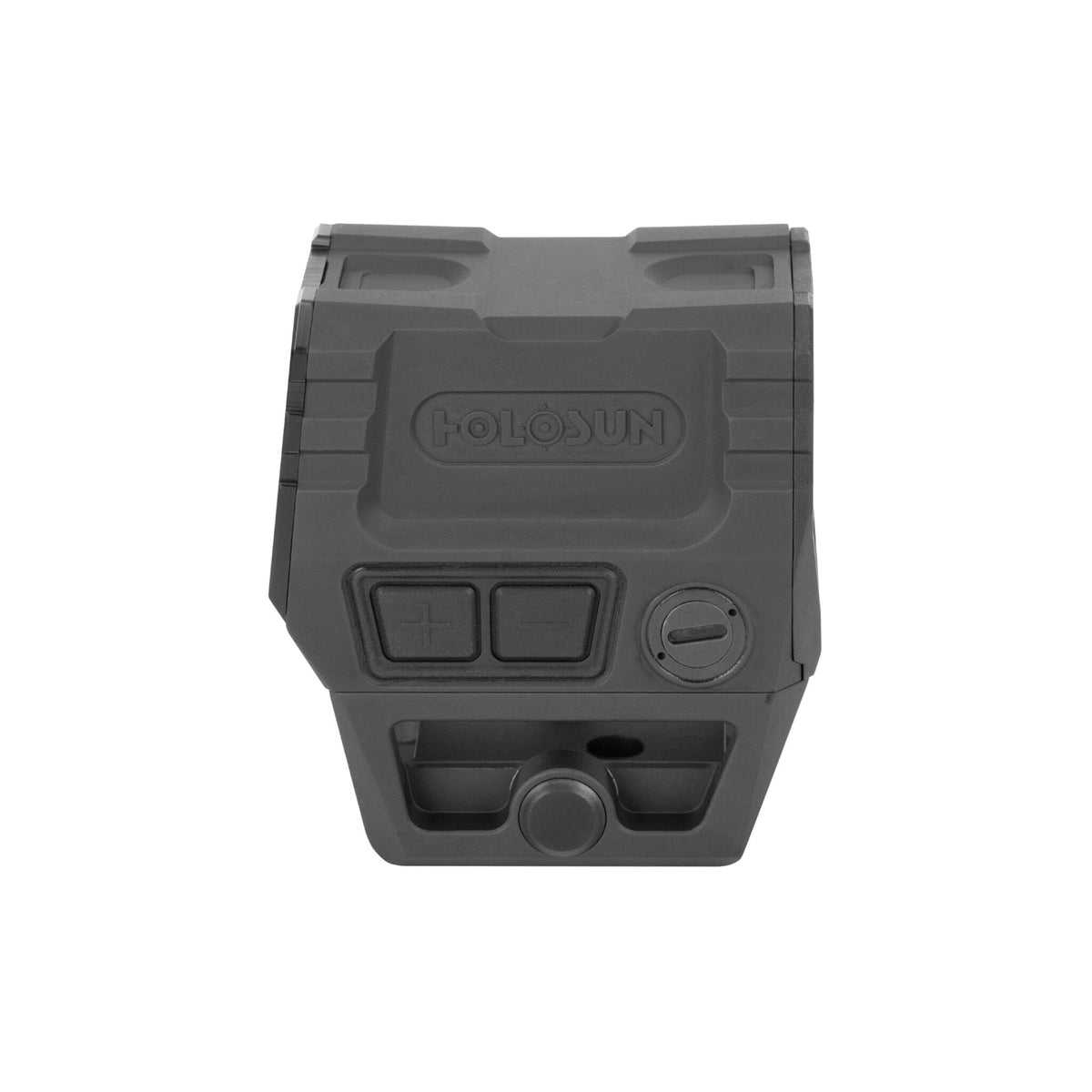 Holosun AEMS CORE X2 green dot sight with the rectangular enclosed window sealed at both ends