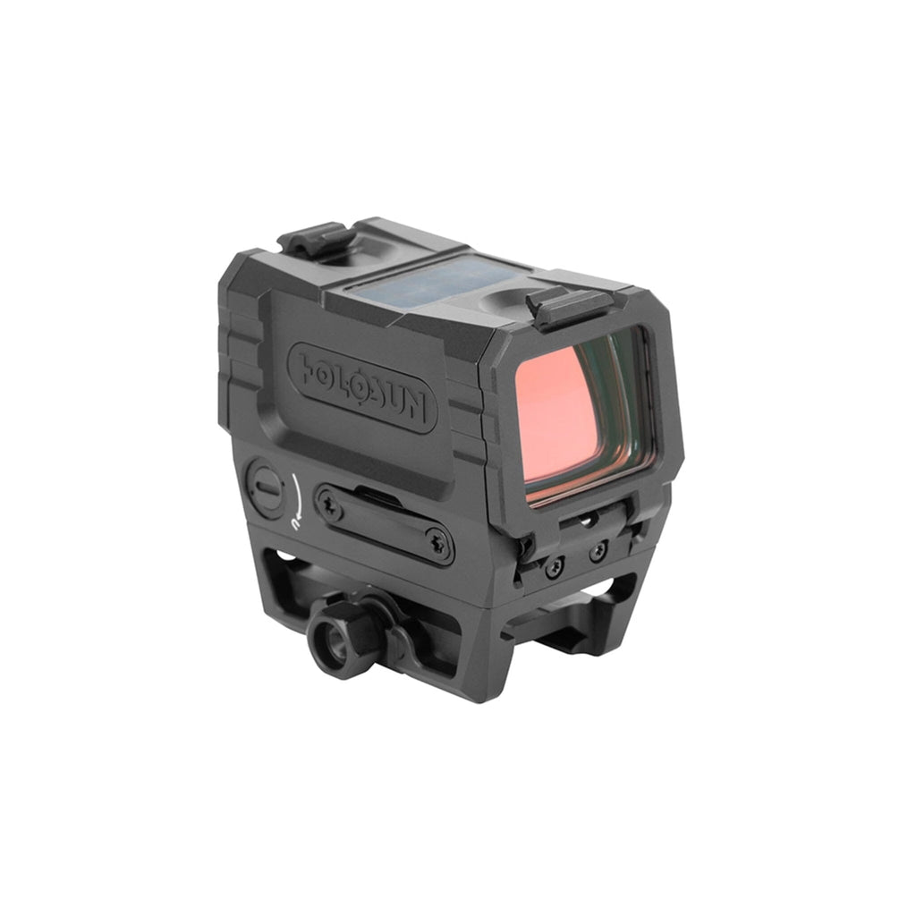 AEMS EVO gold dot sight with the solar panel that backs up the CR2032 through Solar Failsafe