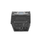 Holosun AEMS EVO gold dot sight with its fully enclosed emitter sealed against rain and grit