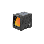 Holosun AEMS Macro gold dot sight showing the switchable dot, circle and circle-dot reticles