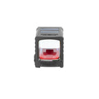 Holosun AEMS Macro red dot sight showing the 0.9 x 0.9 in square window for two-eyes-open shooting