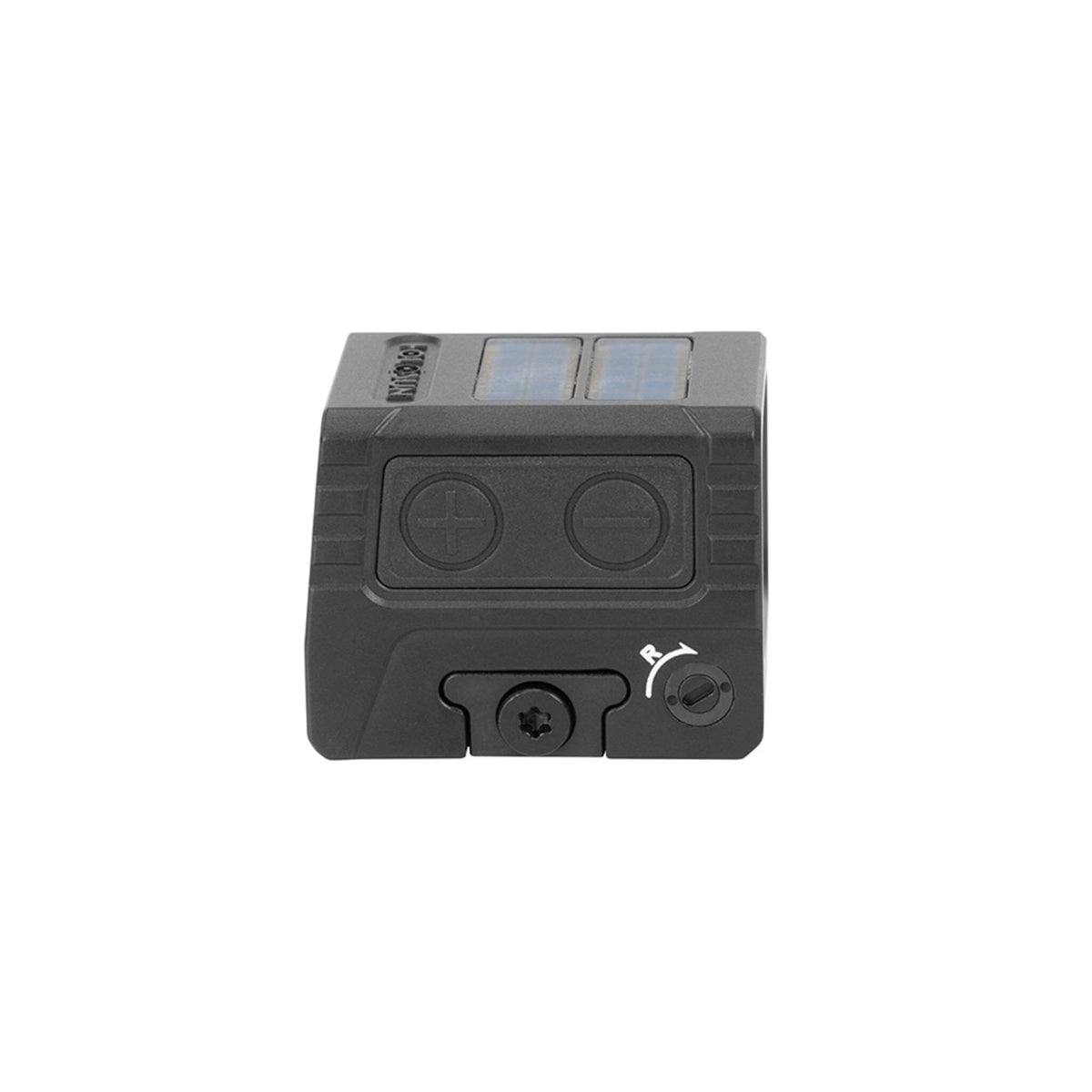 Holosun AEMS Micro gold dot sight showing the fully sealed emitter behind the front lens