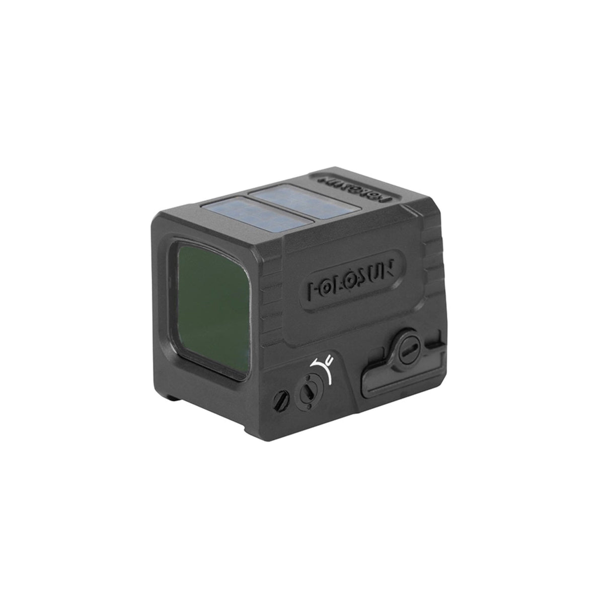 Holosun AEMS Micro gold dot sight in its matte black 7075 T6 aluminium housing