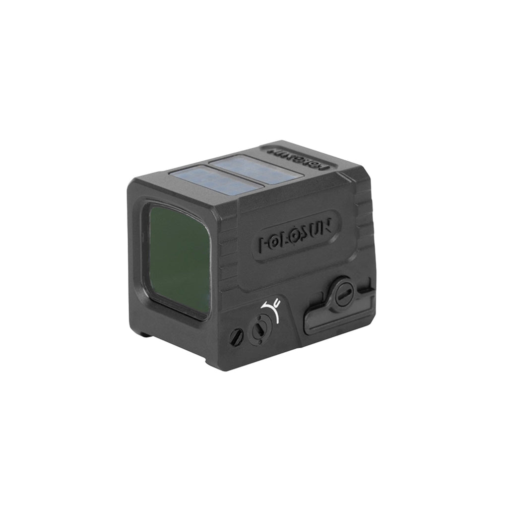 Holosun AEMS Micro green dot sight in a matte black 7075 aluminium housing at 2.1 oz