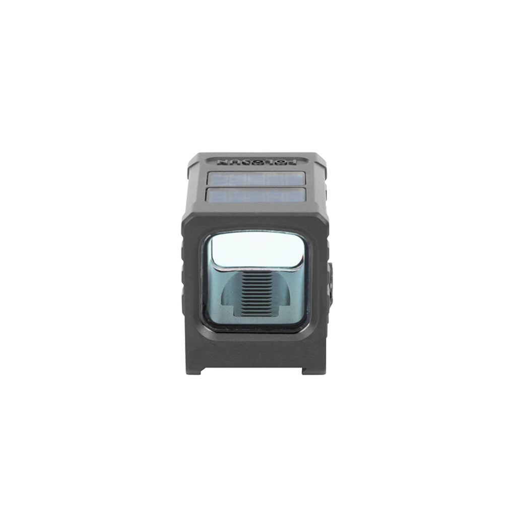Holosun AEMS Micro with an 18 by 18 mm viewing window for two-eyes-open shooting