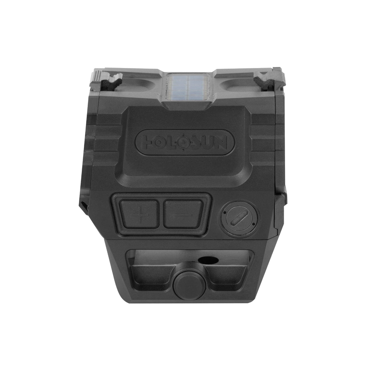 AEMS PRO X2 green dot sight body with the control buttons for brightness and reticle selection