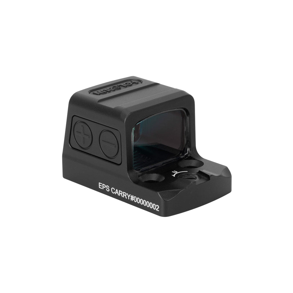 Holosun EPS Carry 2 MOA green dot showing the side-loading CR1620 battery tray