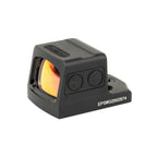 Holosun EPS green dot sight showing the bold 6 MOA aiming dot in its enclosed window