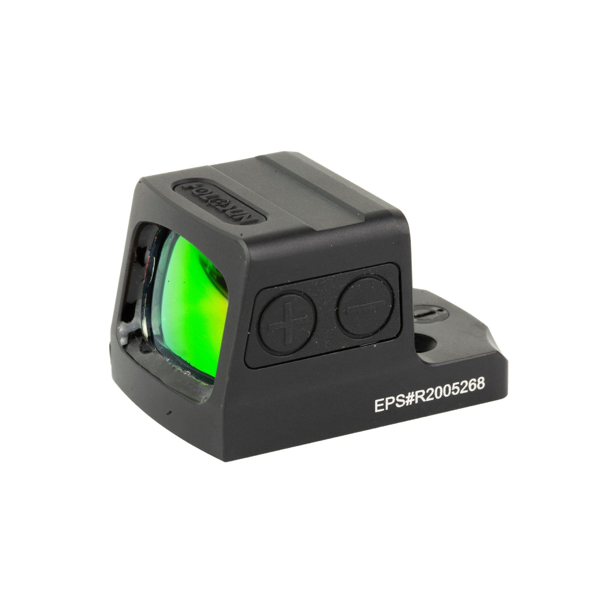 Holosun EPS red dot sight showing its fixed 2 MOA red aiming dot from a 650nm emitter