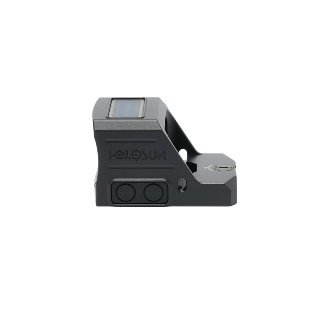 Holosun HE507C X3 green dot sight with the side-loading CR1632 tray that keeps zero on a cell swap