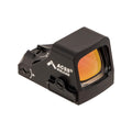 Holosun HE507K X2 green dot sight showing the ACSS Vulcan chevron and guidance circle