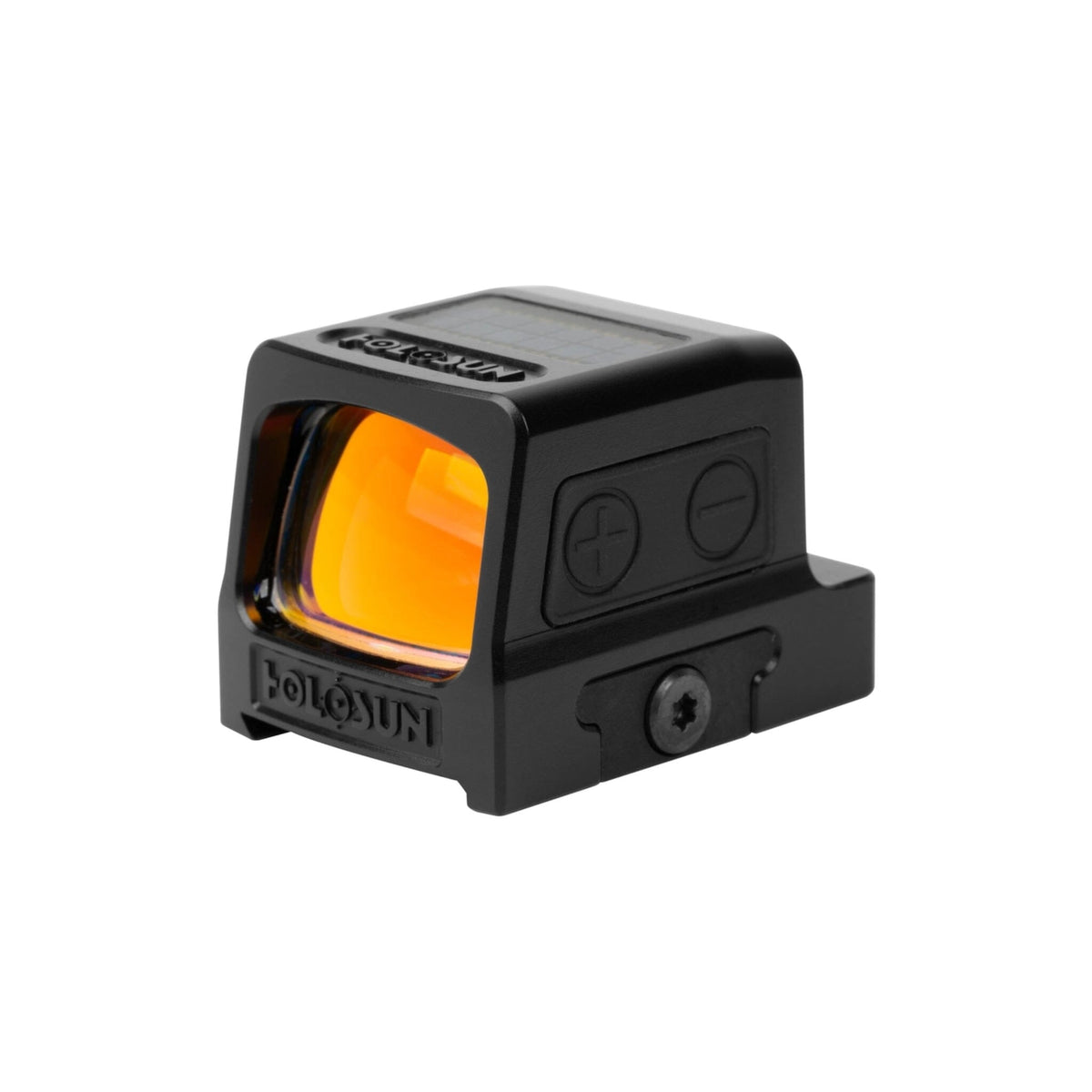 Holosun HE509T X2 green dot sight in its titanium housing built for impact resistance