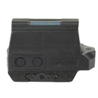 Holosun HE512T titanium red dot sight with the solar panel that backs up its side-tray CR2032