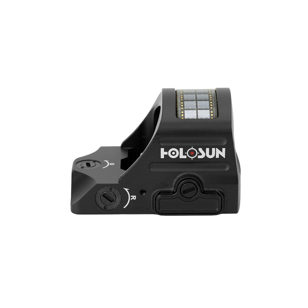 Holosun HS407C X2 red dot sight with its open emitter and RMR footprint for slide mounting