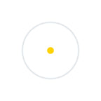 Holosun HS407C X3 gold dot sight, an amber aiming point chosen for contrast against red and orange targets
