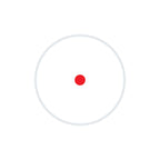 Holosun HS407C X3 red dot sight with a 650 nm red aiming dot for contrast on dark targets