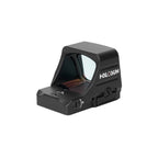 Holosun HS407COMP red dot sight showing the side-loading CR1632 battery tray