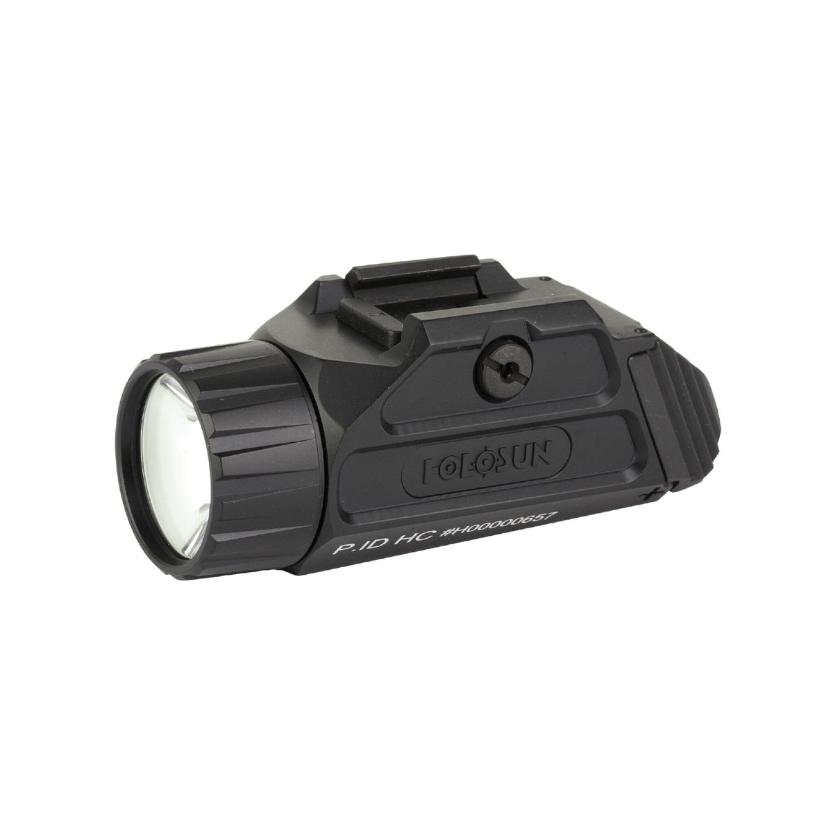 Holosun P.ID HC weapon light producing 800 lumens of white light from its rail-mounted head