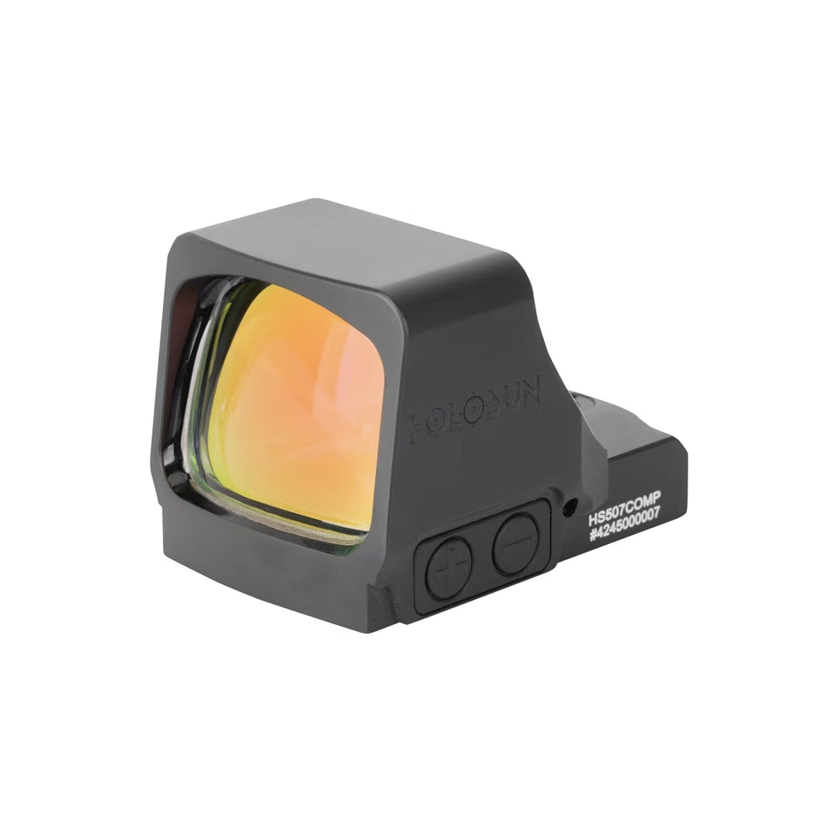 Holosun RONIN HS507COMP red dot sight with its 1.1 by 0.87 in competition window